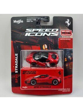 Maisto Speed Icons Ferrari SF90 Stradale DieCast Model Car Red 1:64 Scale